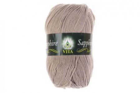 Пряжа Vita Sapphire холодный бежевый (1528), 55%акрил/45%шерсть ластер, 250м, 100г