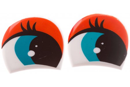 РАСПРОДАЖА Глаза для игрушек круглые, бирюзово-оранжевый, 37*33мм, 1пара