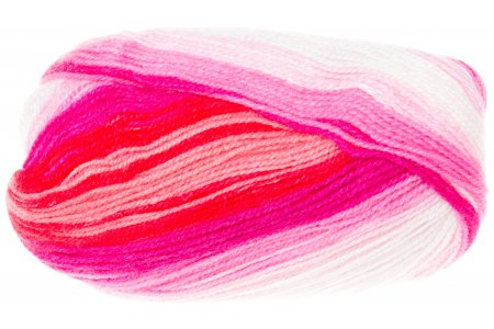 Пряжа Yarnart Dancing Baby бело-светло-розовый-малиновый (811), 100%акрил премиум, 250м, 100г