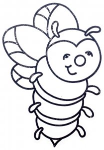 Фигурка из пластика с контуром RAYHER, Пчелка, 5,5*8см