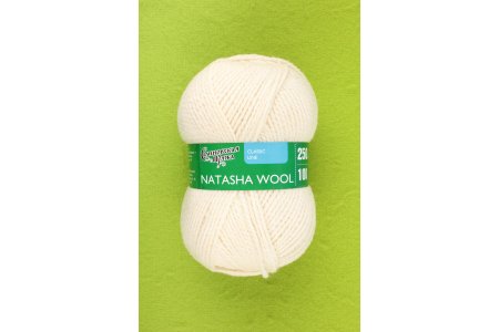 Пряжа Семеновская Natasha Wool (Наташа ЧШ) суровый (25), 95%шерсть/5%акрил, 250м, 100г