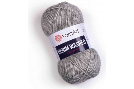 Пряжа YarnArt Denim Washed серый (908), 20%акрил/80%хлопок, 130м, 50г