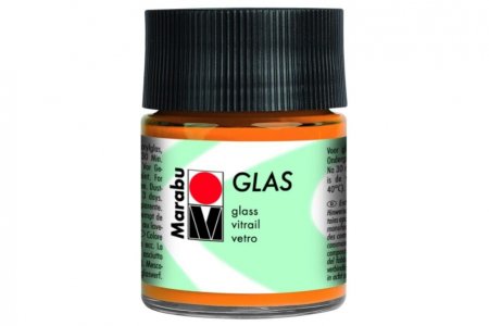 Витражная краска Marabu Glas на водной основе, оранжевый (013), 50мл