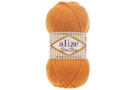 Пряжа Alize Baby best оранжевый (336), 90%акрил/10%бамбук, 240м, 100г