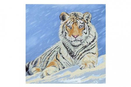 Канва с рисунком для вышивки бисером GLURIYA Сибирский тигр, 40*40см