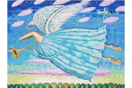 РАСПРОДАЖА Картина по номерам без красок БЕЛОСНЕЖКА Летящий ангел 771-AS, 30*40см