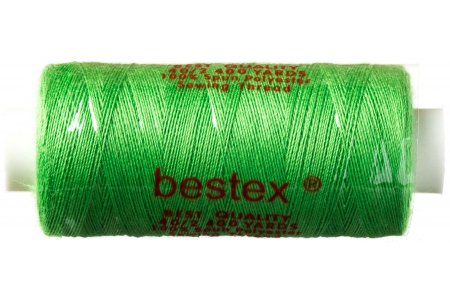 Нитки швейные Bestex 40/2, 100%полиэстер, 400ярдов, 131 люминисцентный зеленый