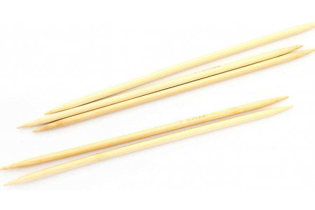 Спицы для вязания 5-ти комплектные GAMMA бамбуковые, d5мм, 20см