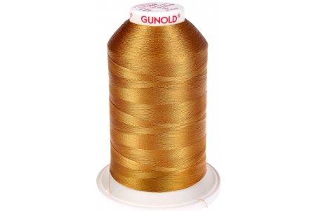 Нитки для машинной вышивки Gunold, 100%полиэстер, 5000м, золото (61374)