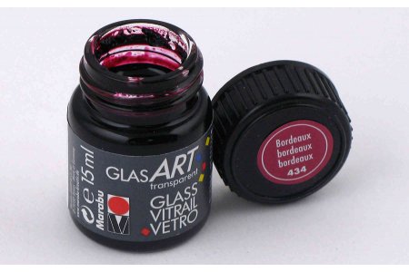 Витражная краска Marabu GlasArt, бордо (434), 15мл