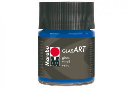 Витражная краска Marabu GlasArt, темный ультрамарин (455), 50мл