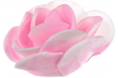 Цветок из фоамирана Розочка мраморная, розовый, 38мм