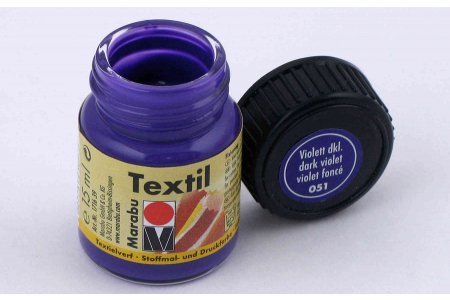 Краска для светлой ткани MARABU Textil фиолетовый (051), 15мл