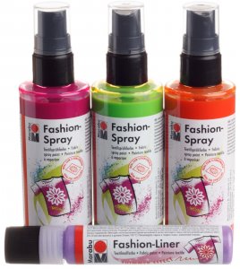 Набор спрей-красок по ткани MARABU Fashion Spray Cosmopolitan, 3 цвета по 100мл