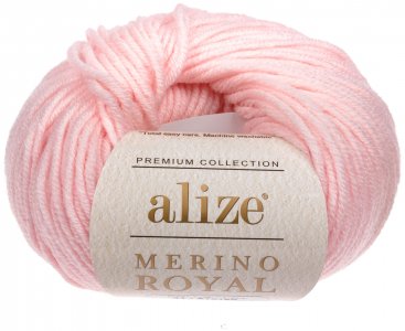 Пряжа Alize Merino royal светло-розовый (31), 100%шерсть, 100м, 50г