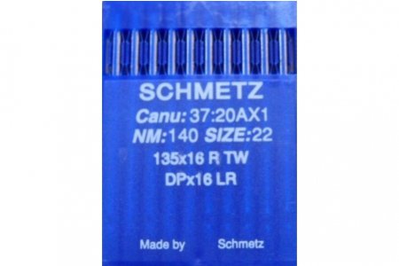 Иглы для промышленных швейных машин SCHMETZ DРх16 LR №140, 10шт