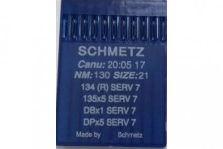 Иглы для промышленных швейных машин SCHMETZ 134 R SERV 7 №130, 10шт