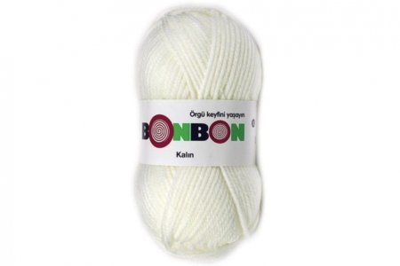 Пряжа Nako Bonbon Kalin белый (98200), 100%акрил, 135м, 100г
