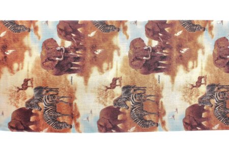 Ткань для пэчворка PEPPY PLAINS OF AFRICA LION PANEL MUL, 100%хлопок, 60*110см