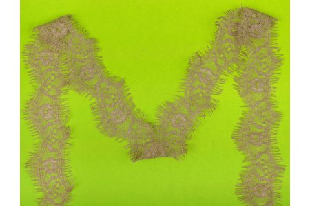 Кружево ресничка темно-бежевый (294), 40мм, 3м