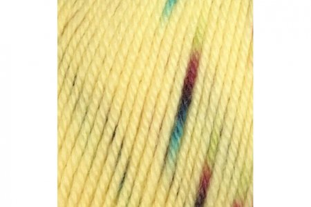 Пряжа Color City Венецианская осень принт желтый/штрих бирюза-красный (861), 85%мериносовая шерсть/15%акрил, 230м, 100г