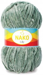 Пряжа Nako Lily серо-зеленый (292), 100%полиэстер, 180м, 100г