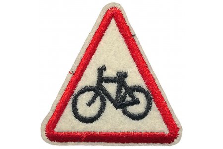 Термонаклейка Знак велосипедиста, 6*6см