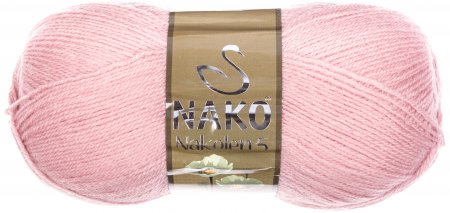Пряжа Nako Nakolen 5-Fine розовая пудра (10275), 49%шерсть/51%акрил, 490м, 100г