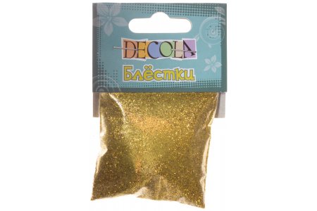 Блестки декоративные DECOLA золото, 0,1мм, 20г