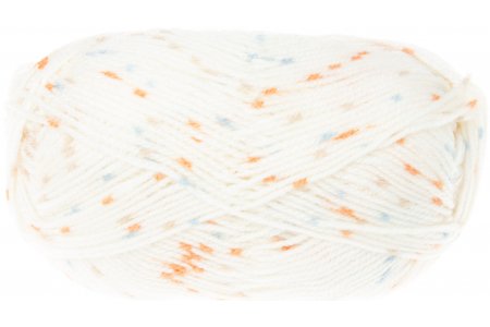 Пряжа Yarnart Baby Color белый-разноцветная крапинка (268), 100%акрил, 150м, 50г