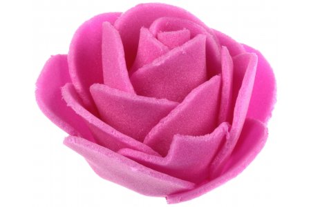 Цветок из фоамирана Роза, фуксия, 2см