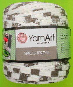 Пряжа YarnArt Maccheroni Ассорти бежево-коричневое (20), 90%хлопок/10%полиэстер, 700г, бобина±100г