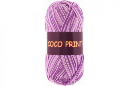 Пряжа Vita cotton Coco Print сиреневый/меланж (4670), 100%мерсеризованный хлопок, 240м, 50г