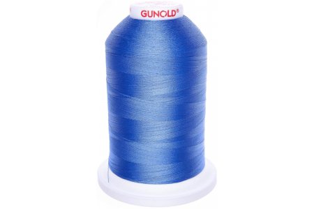 Нитки для машинной вышивки Gunold, 100%полиэстер, 5000м, яр.синий(61466)
