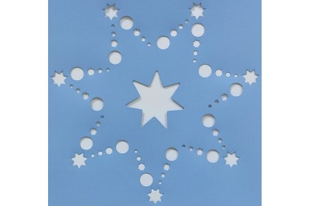 Трафарет пластиковый Снежинка-звездочка, 15*25см