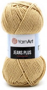 Пряжа YarnArt Jeans PLUS бежевый (07), 55%хлопок/45%акрил, 160м, 100г