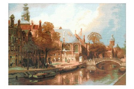 Набор для вышивания крестом Риолис Амстердам. Старая церковь и Церковь святого Николая Чудотворца, 54*40см