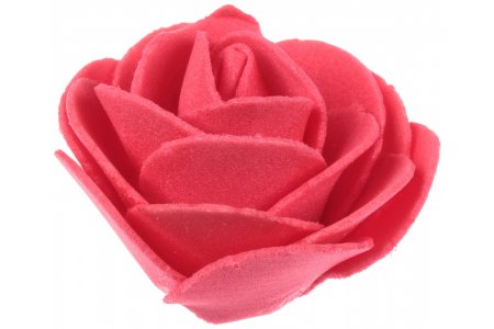 Цветок из фоамирана Роза, красный, 2см