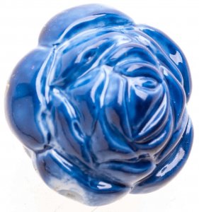 Бусина пластиковая АСТРА декоративная роза, синий(6-12), 17мм