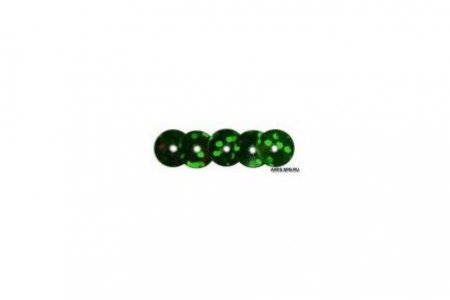 Пайетки АСТРА плоские, зеленый голограмма (50104), 6мм, 10г