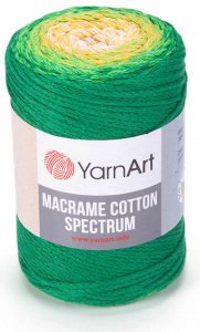 Пряжа YarnArt Macrame cotton spectrum бежевый-жёлтый-зелёный (1313), 85%хлопок/15%полиэстер, 225м, 250г