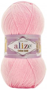 Пряжа Alize Cotton Gold розовый (518), 55%хлопок/45%акрил, 330м, 100г