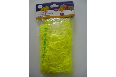 Резинки для плетения Rainbow Loom Bands(Лум Бэндс) арома, люминисцентно-желтый, 1000шт