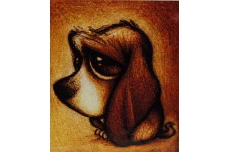 Мозаичная картина стразами АЛМАЗНАЯ ЖИВОПИСЬ Хмурый пес, 25*30см