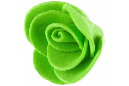 Цветок из фоамирана Роза, салатовый, 1,5 см, 12шт