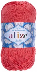 Пряжа Alize Miss коралловый (619), 100% мерсеризованный хлопок, 280м, 50г