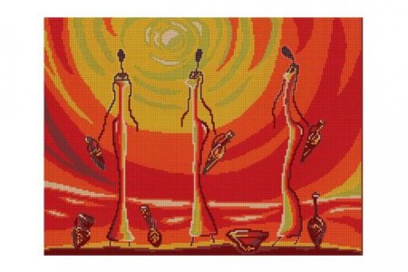 Канва с рисунком для вышивки бисером GLURIYA Африка, 40*30см