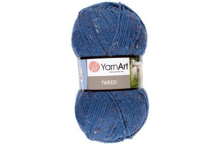 Пряжа Yarnart Tweed синий меланж (230), 60%акрил/30%шерсть/10%вискоза, 300м, 100г