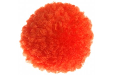 Помпон трикотажный Nazar красно-оранжевый (27), 100%полиэстер, d3см