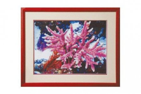 Набор для вышивания бисером ЧАРИВНА МИТЬ Кораллы, с нанесенным рисунком, 39*39см